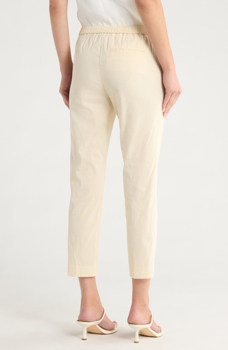 Theory Treeca Linen Blend Pull-On Pants, Alternate, color, Light Linen
