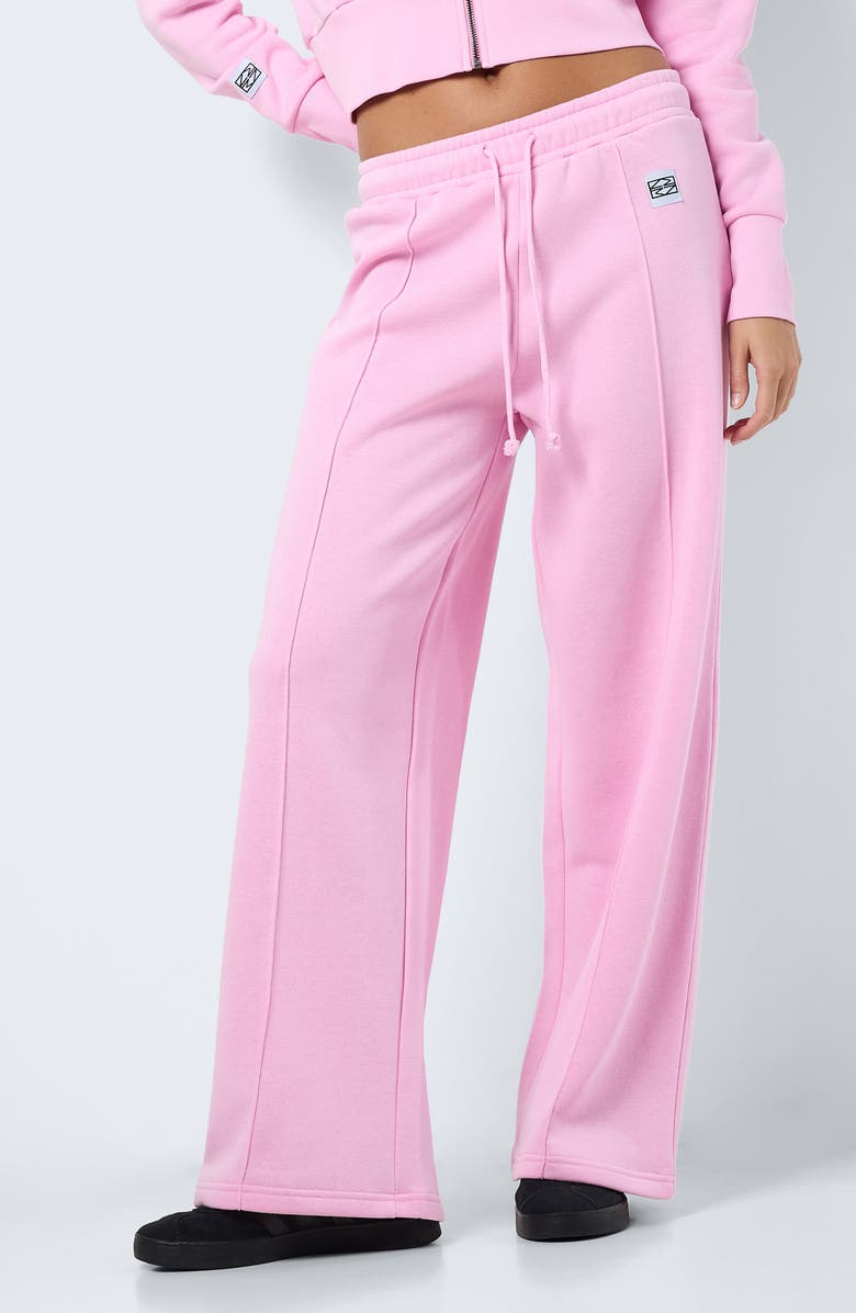 Noisy may Arya Wide Leg Sweatpants, Main, color, Bonbon