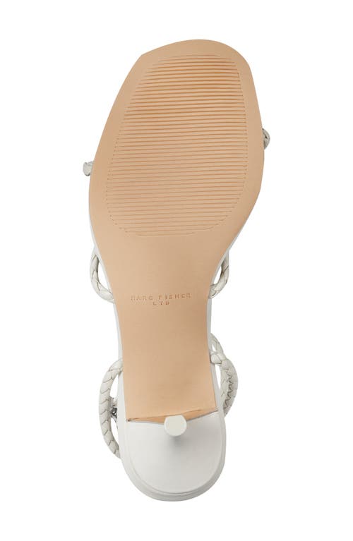 Marc Fisher Ltd Beylee Ankle Strap Kitten Heel Sandal In White