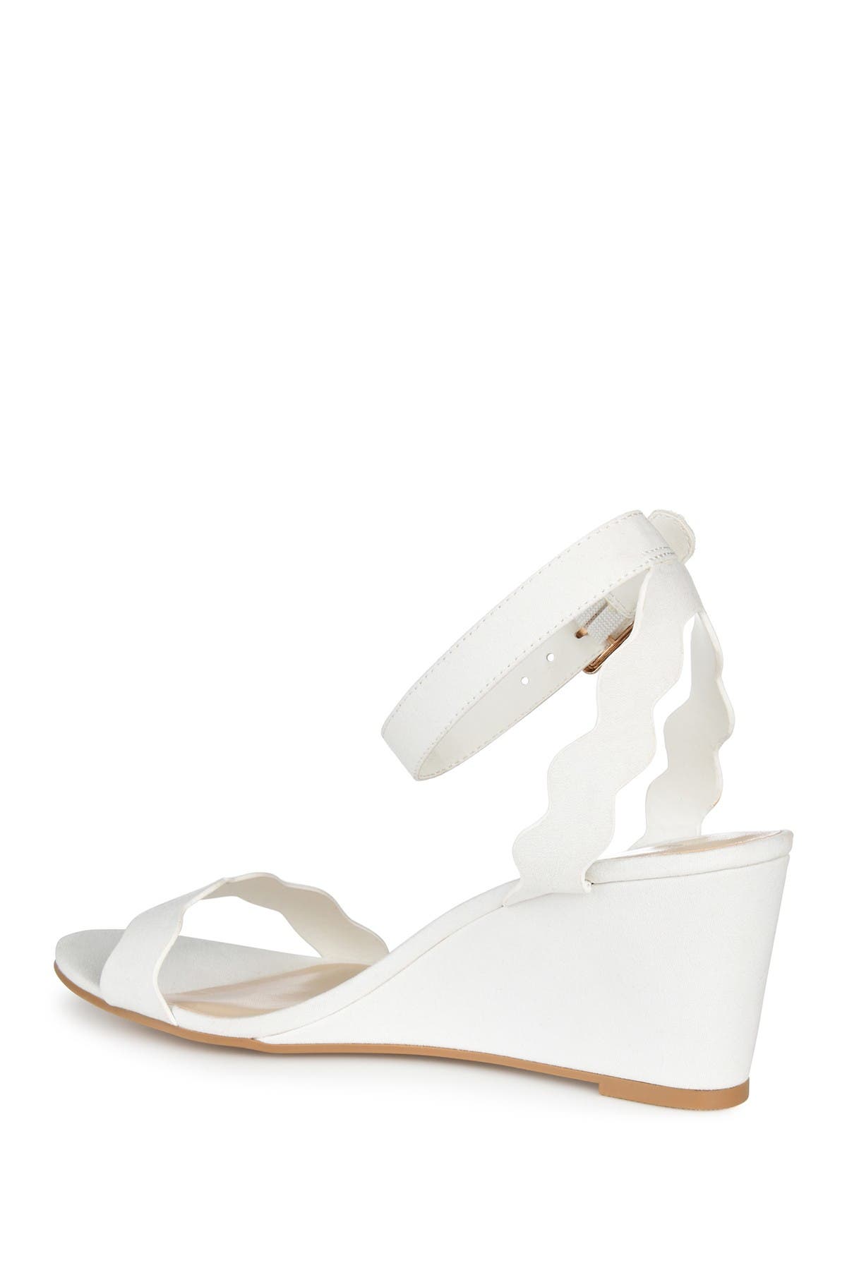 JOURNEE Loucia Wedge Sandal, Alternate, color, WHITE