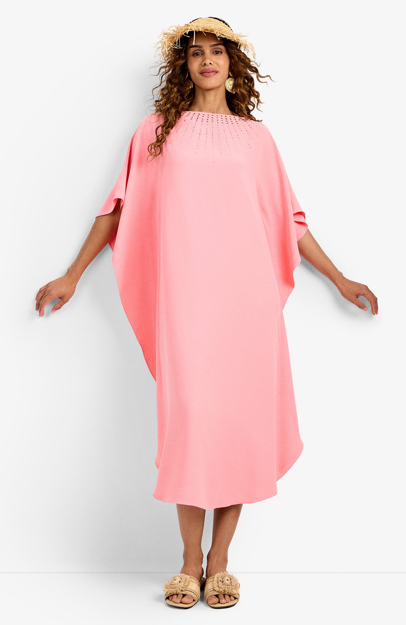 Neena Rhinestone Caftan Dress - image 4