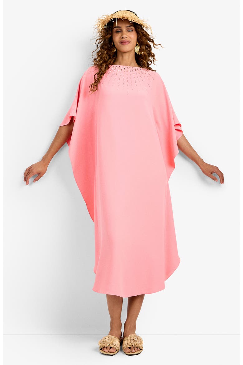 Neena Rhinestone Caftan Dress, Alternate, color, Sunset Sorbet
