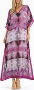 RANEES Print V-Neck Maxi Caftan