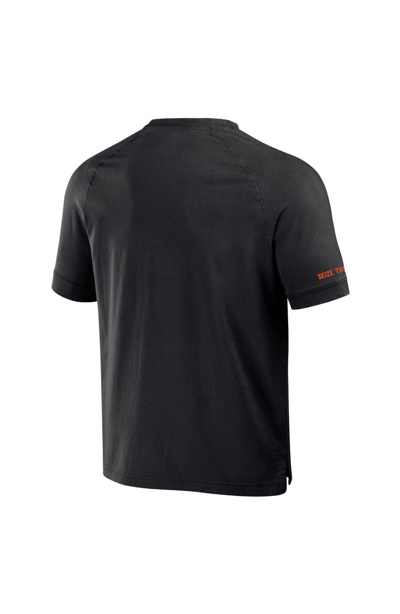 NFL X DARIUS RUCKER Men's NFL x Darius Rucker Collection by Fanatics Black Cincinnati Bengals Washed Raglan Henley T-Shirt, Alternate, color, Black