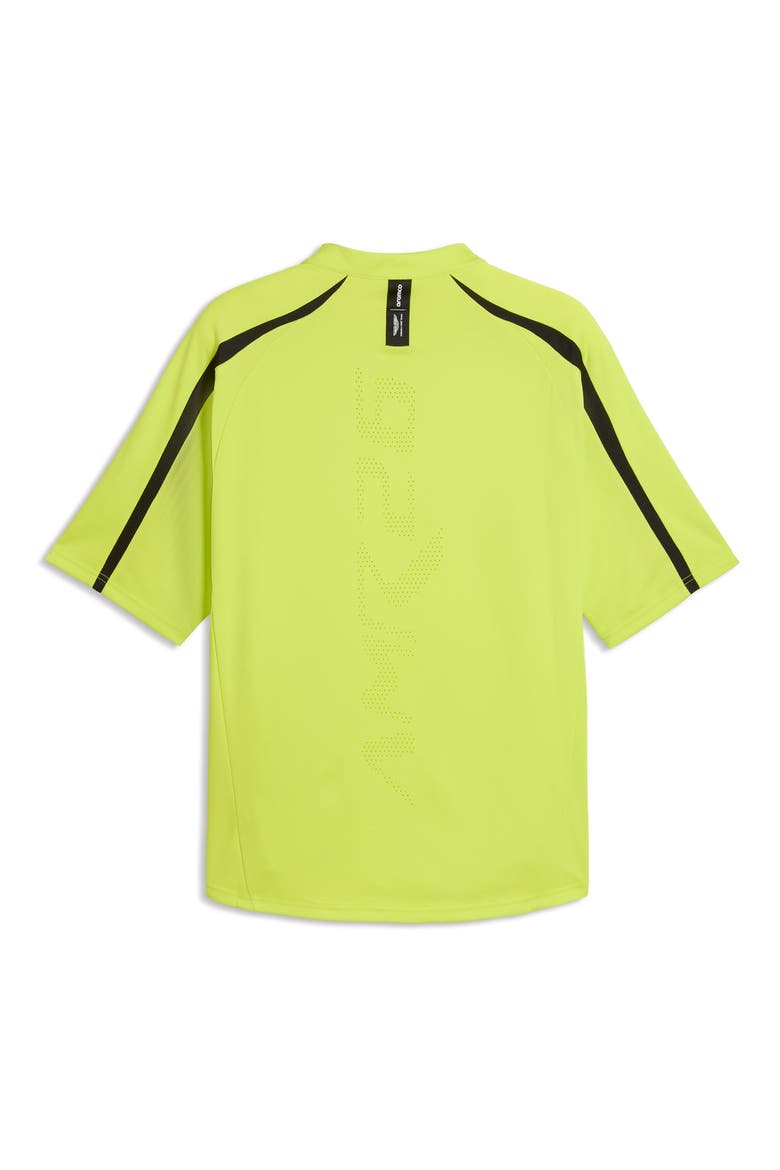 x AMF1 Lifestyle Short Sleeve Quarter Zip Jersey, Alternate, color, LIME SHIMMER