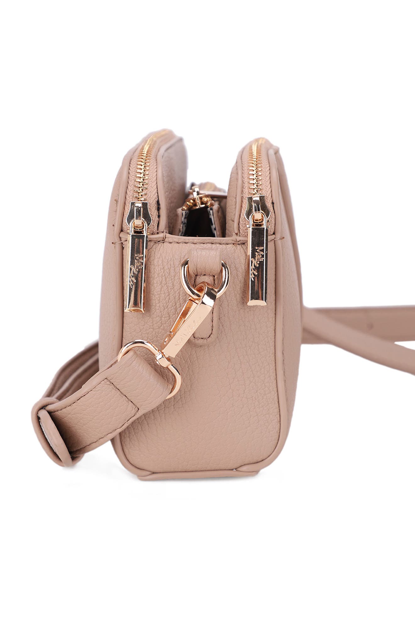 Rose Faux Leather Crossbody Bag, Alternate, color, TAUPE