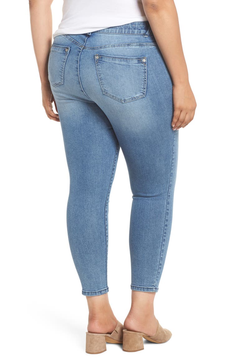 Ab-Solution Stretch Ankle Skimmer Jeans (Nordstrom Exclusive), Alternate, color, LIGHT BLUE