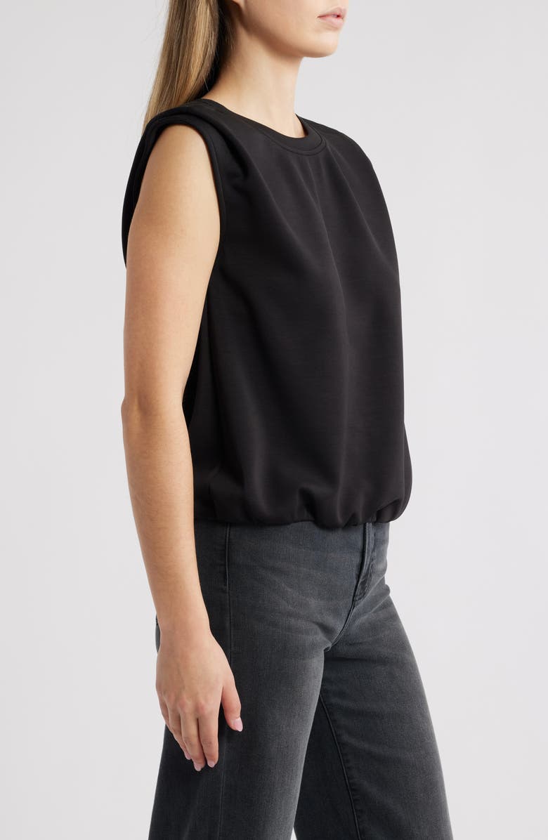Wit & Wisdom Pleat Shoulder Sleeveless Blouson Top, Alternate, color, Black