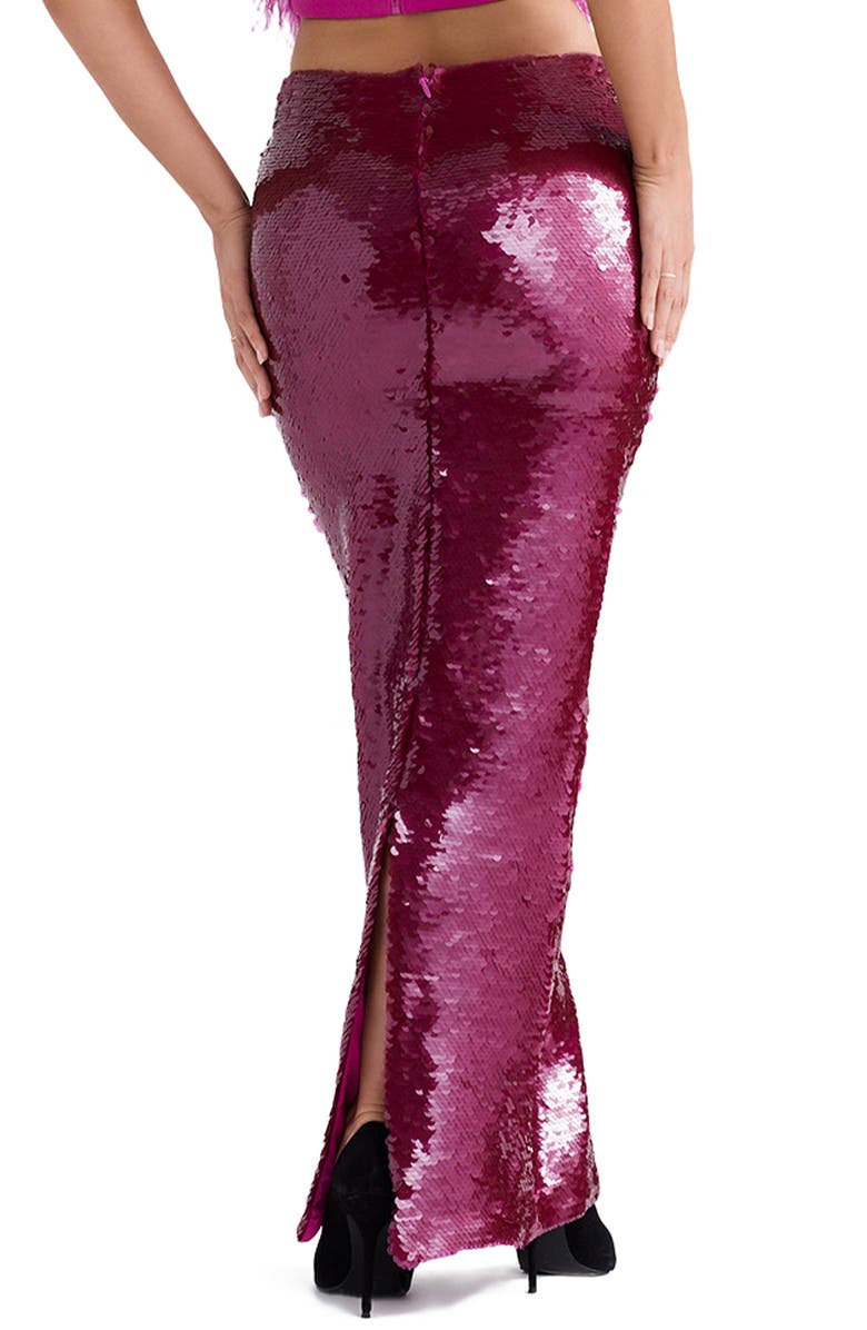 HOUSE OF CB Alexis Sequin Satin Maxi Skirt, Alternate, color, Hot Pink