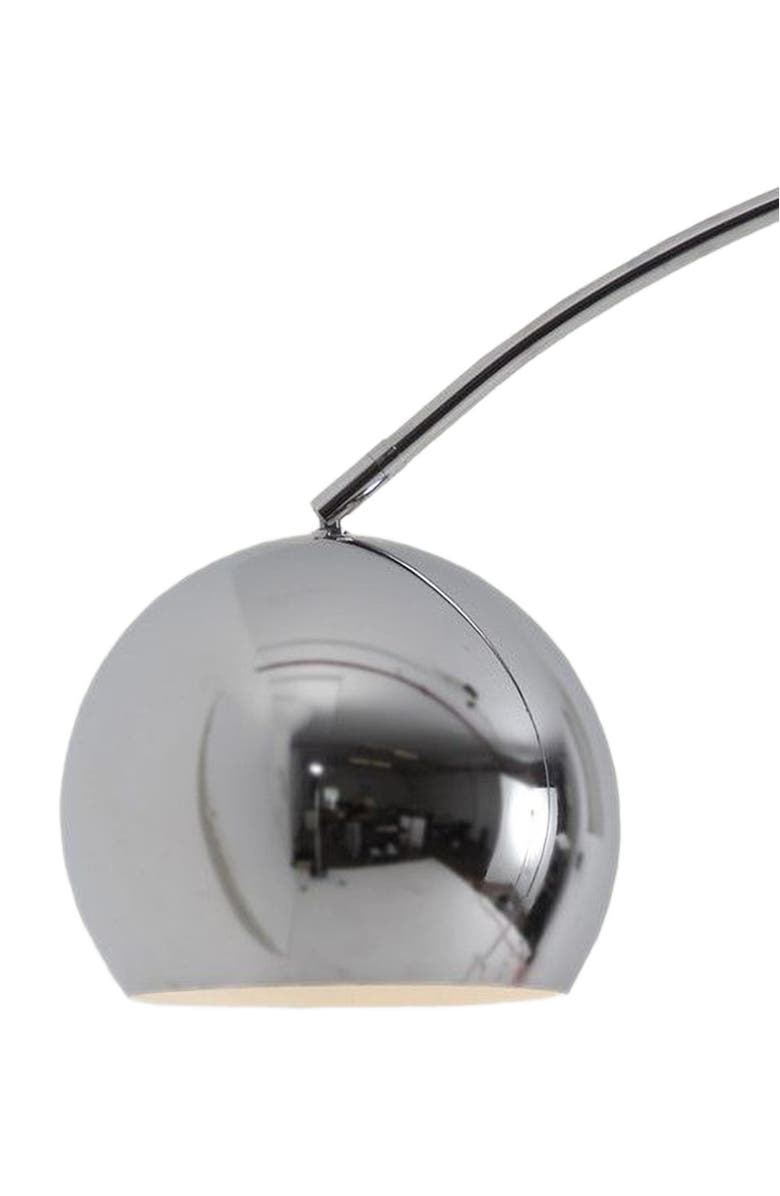 Brightech Olivia 75" Adjustable LED Floor Lamp with Metal Bowl Shade and Marble Base, Bulb Included, Alternate, color,