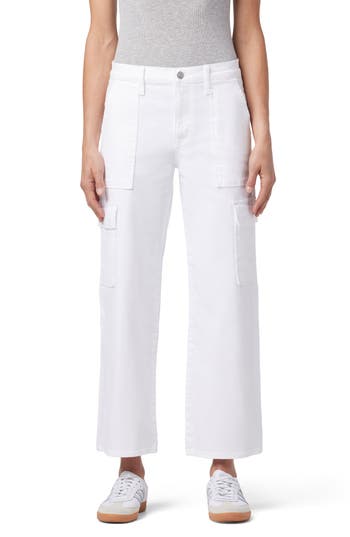 Hudson Jeans Rosalie High Waist Crop Wide Leg Jeans In White