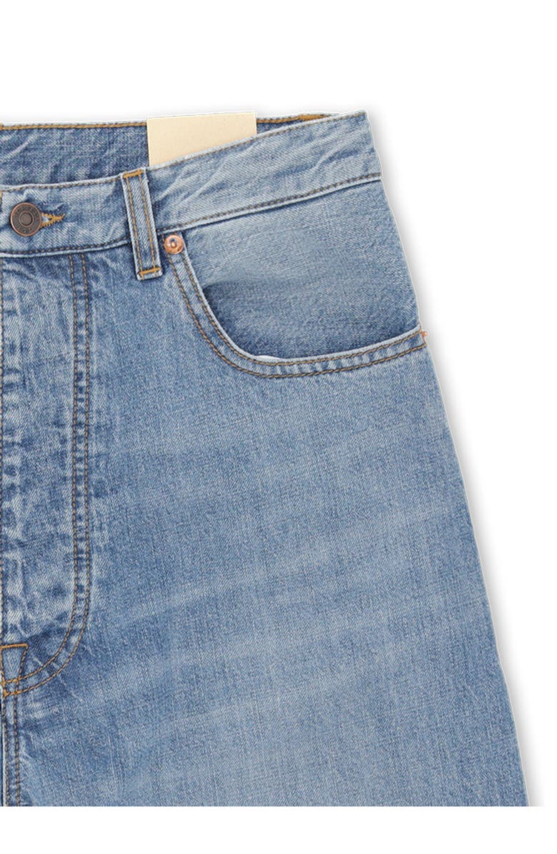 Fortela Jaron Wide-Leg Bleach Wash Denim Trousers, Alternate, color, D370