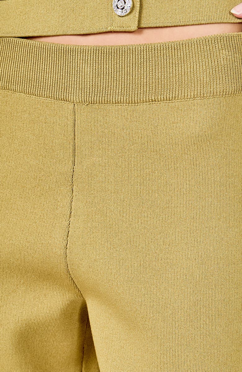 Endless Rose Relax Fit Sweater Pants, Alternate, color, Mustard Green