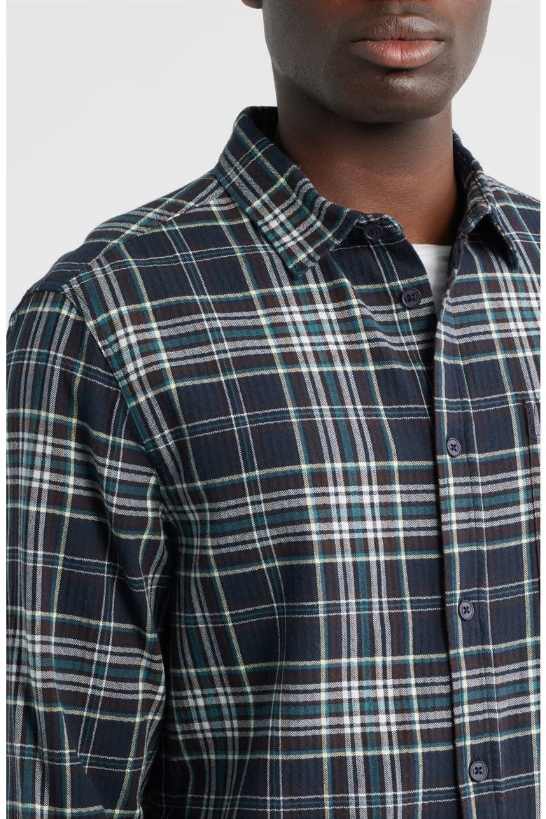 Shelly Seersucker Button-Up Shirt, Alternate, color, NAVY / MULTI