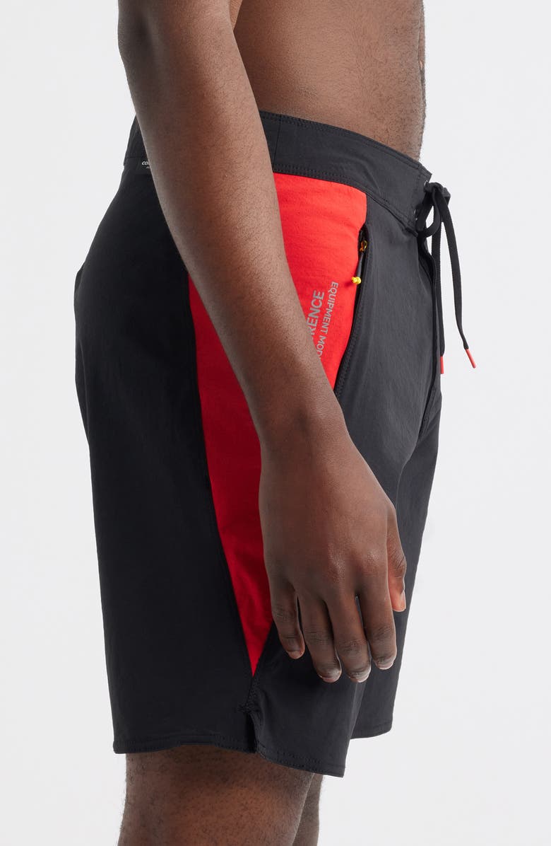Florence Cordura Airtex Board Shorts, Alternate, color, Black Racing Red