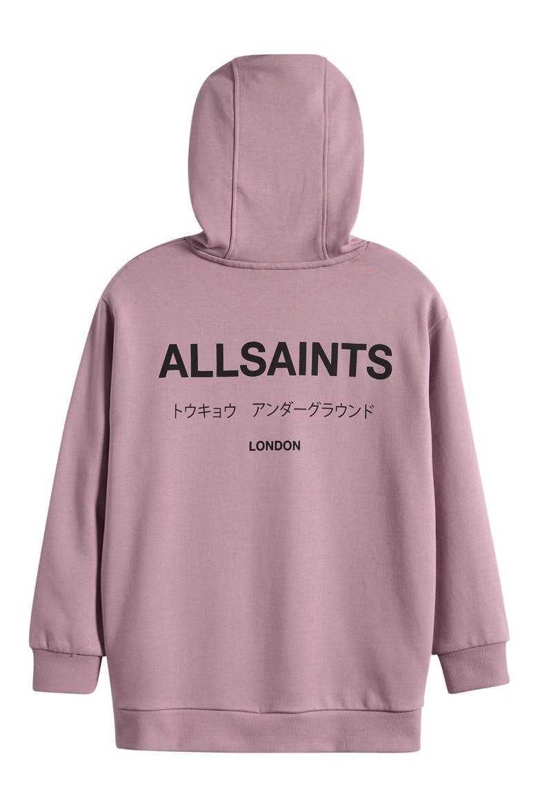 Kids' Oversize Underground Logo Cotton Hoodie, Alternate, color, PURPLE