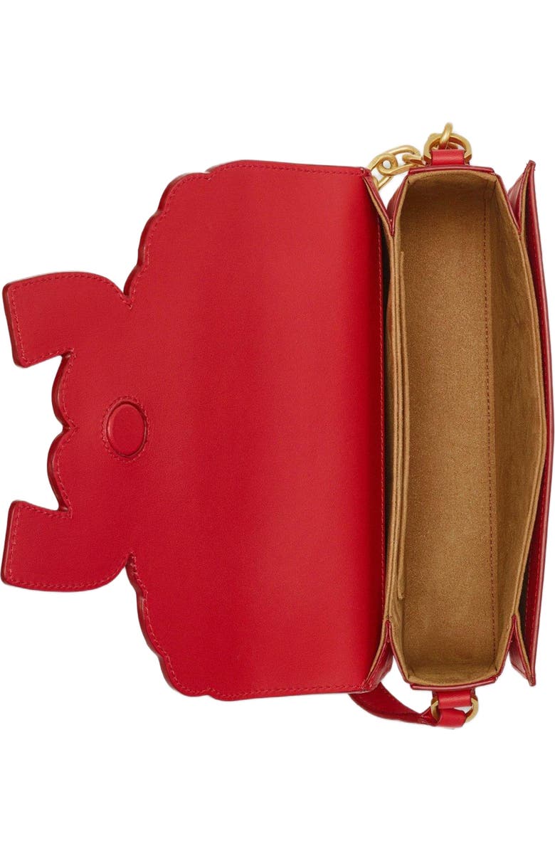 MCM Himmel Laurel Crossbody in Calf Leather, Alternate, color, Candy Red