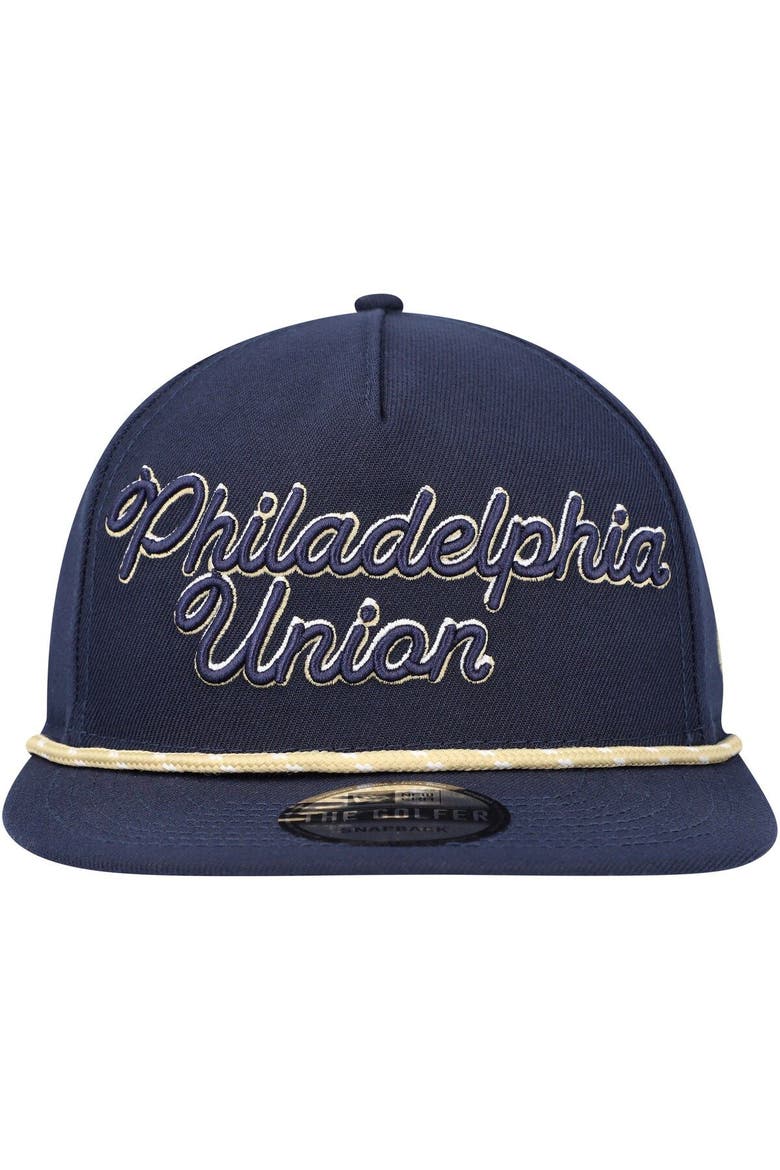 Men's New Era  Navy Philadelphia Union Script Golfer Adjustable Hat, Alternate, color, Navy