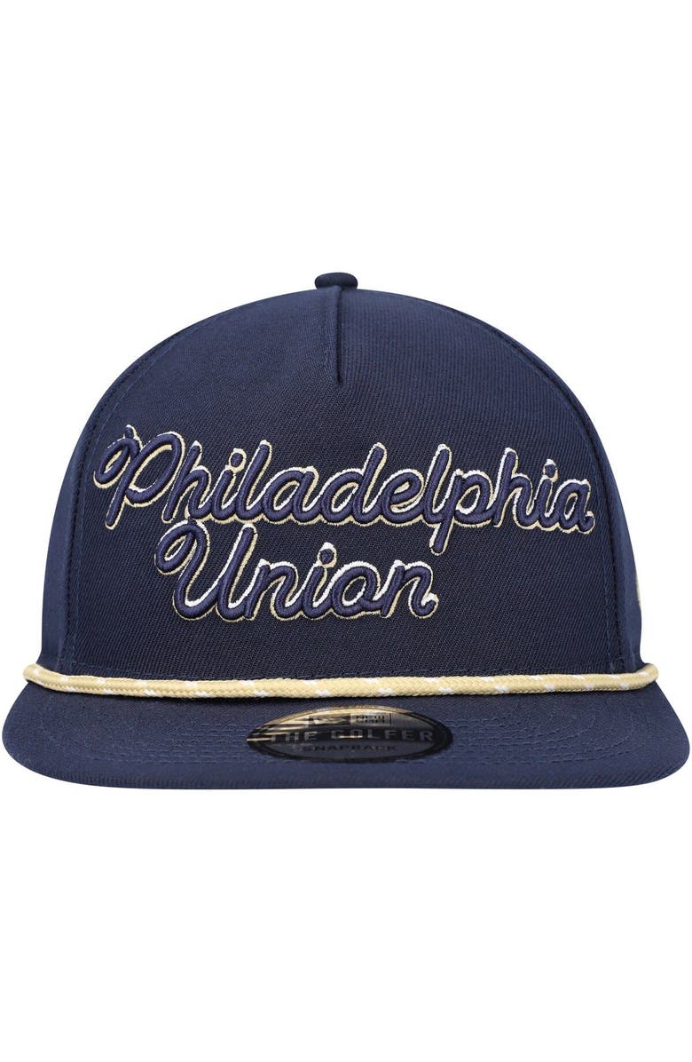 New Era Men's New Era  Navy Philadelphia Union Script Golfer Adjustable Hat, Alternate, color, Navy