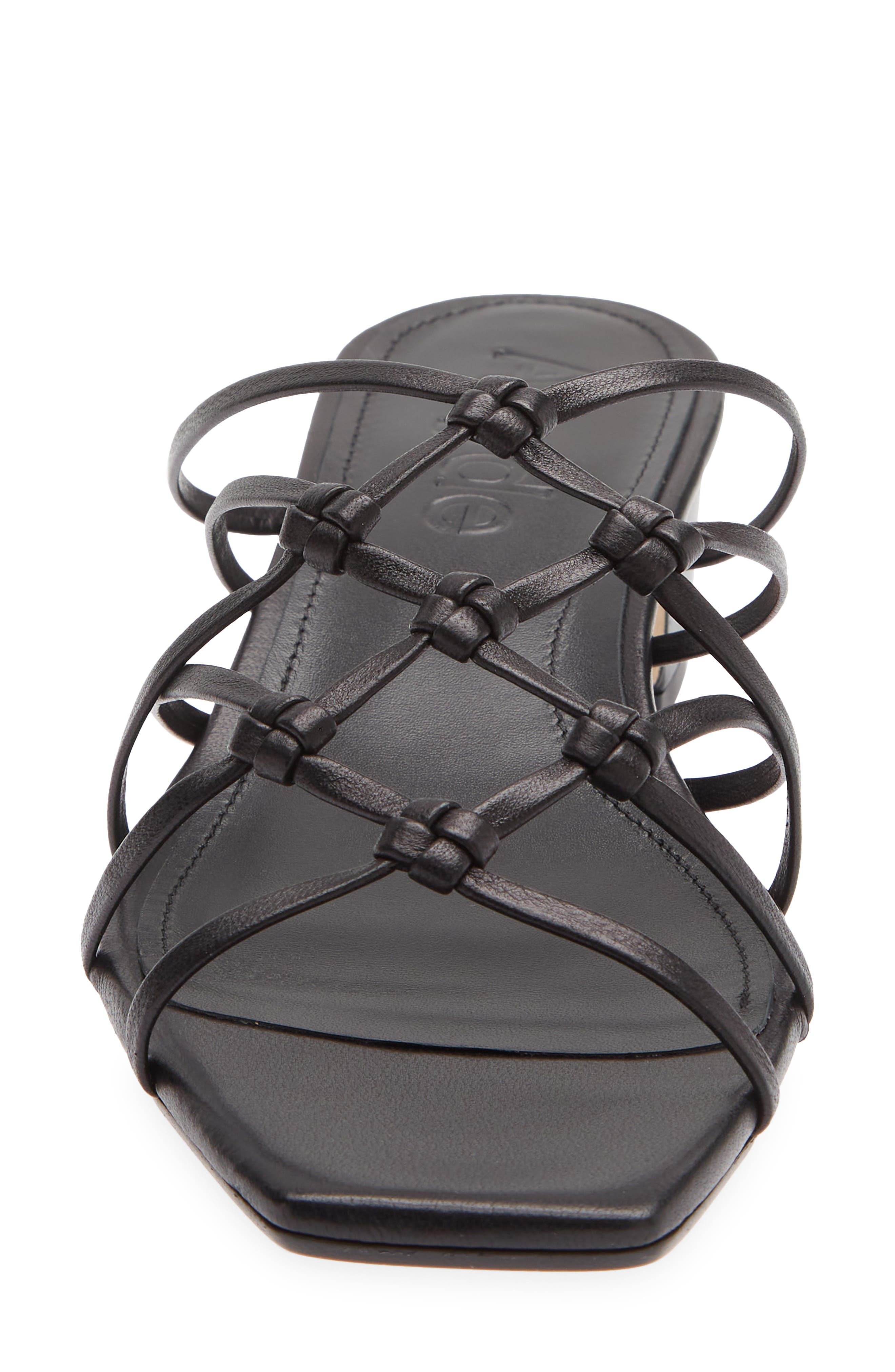 aeyde Talha Sandal, Alternate, color, Black