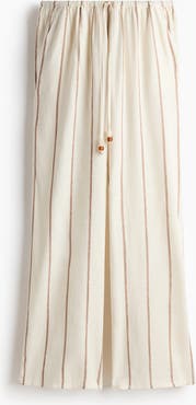 H&M Linen-blend Drawstring Trousers