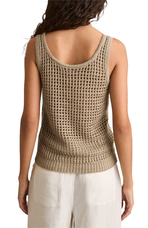 Reiss Womens Stone Claudia Open-knit Linen Vest