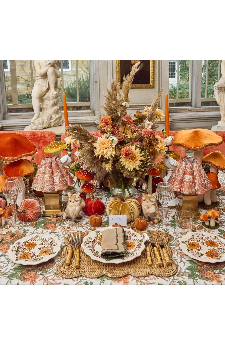 Mrs. Alice Orange Estella Marbled Lampshade, Alternate, color, Orange