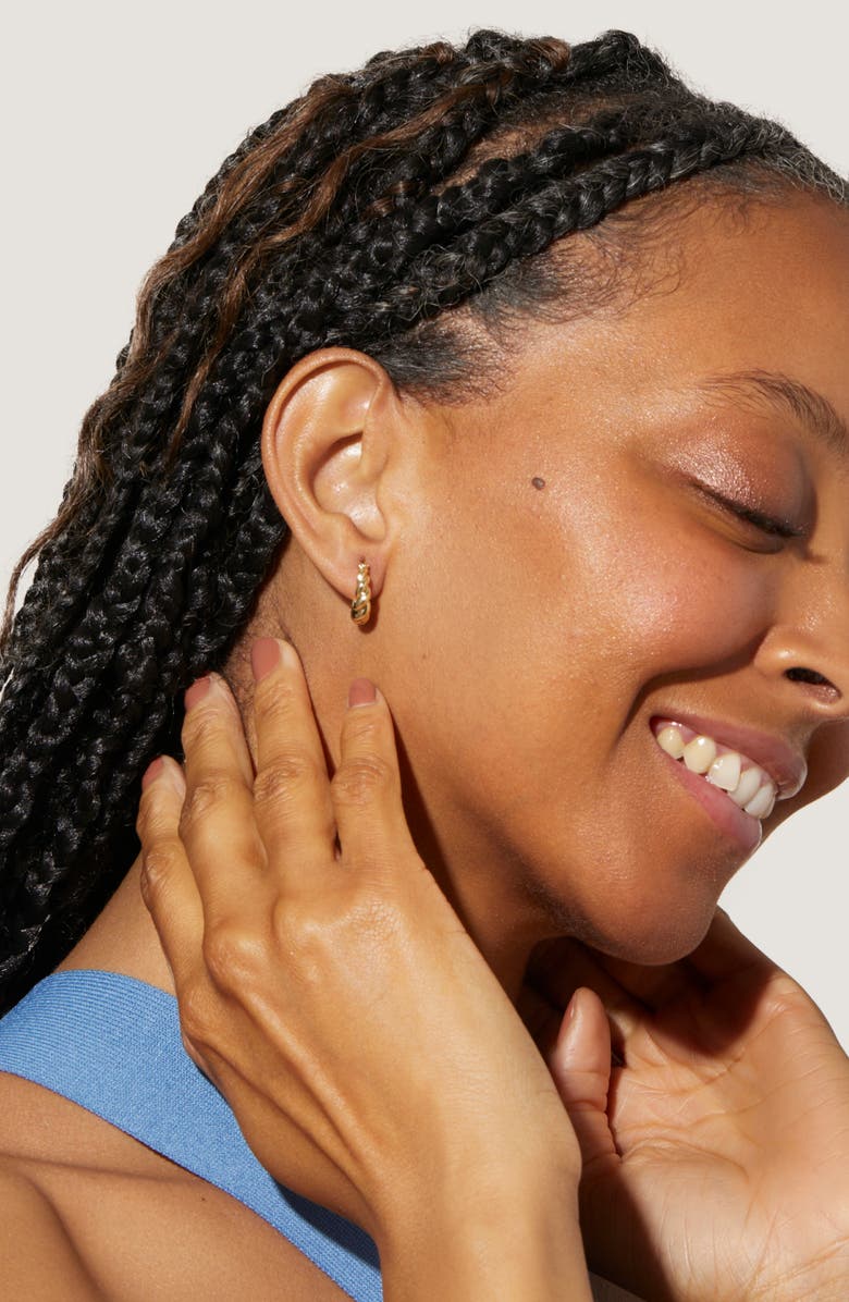 Ana Luisa Twisted Hoop Earrings - Paris Small, Alternate, color, Gold