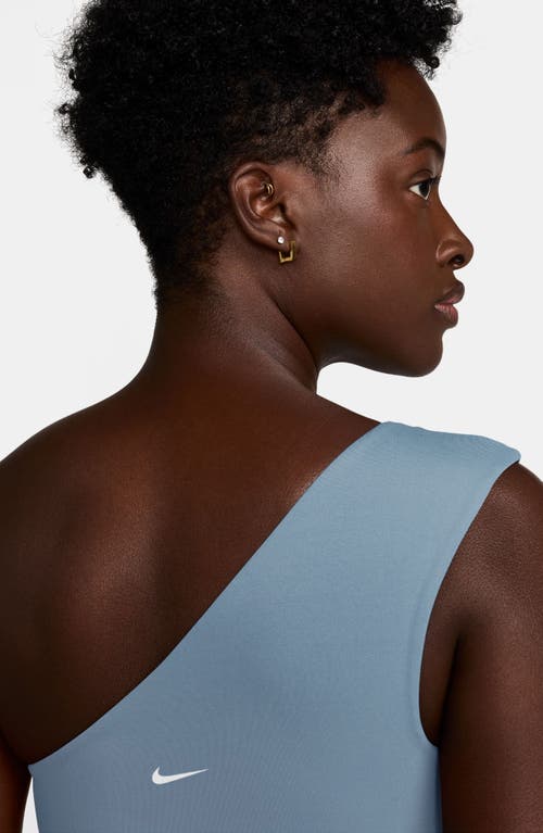Nike Zenvy Dri-fit Asymmetrical Tank Top In Blue