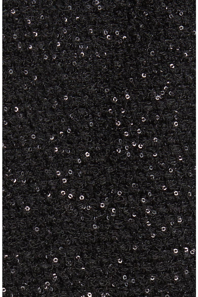Sequin Sweater Jacket, Alternate, color, BLACK