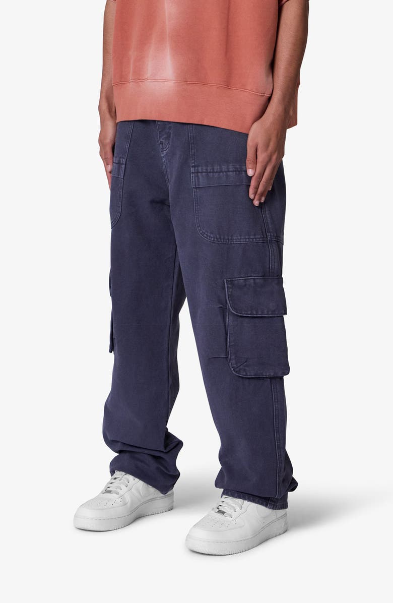 mnml Ultra Baggy Cargo Jeans, Alternate, color, Washed Black