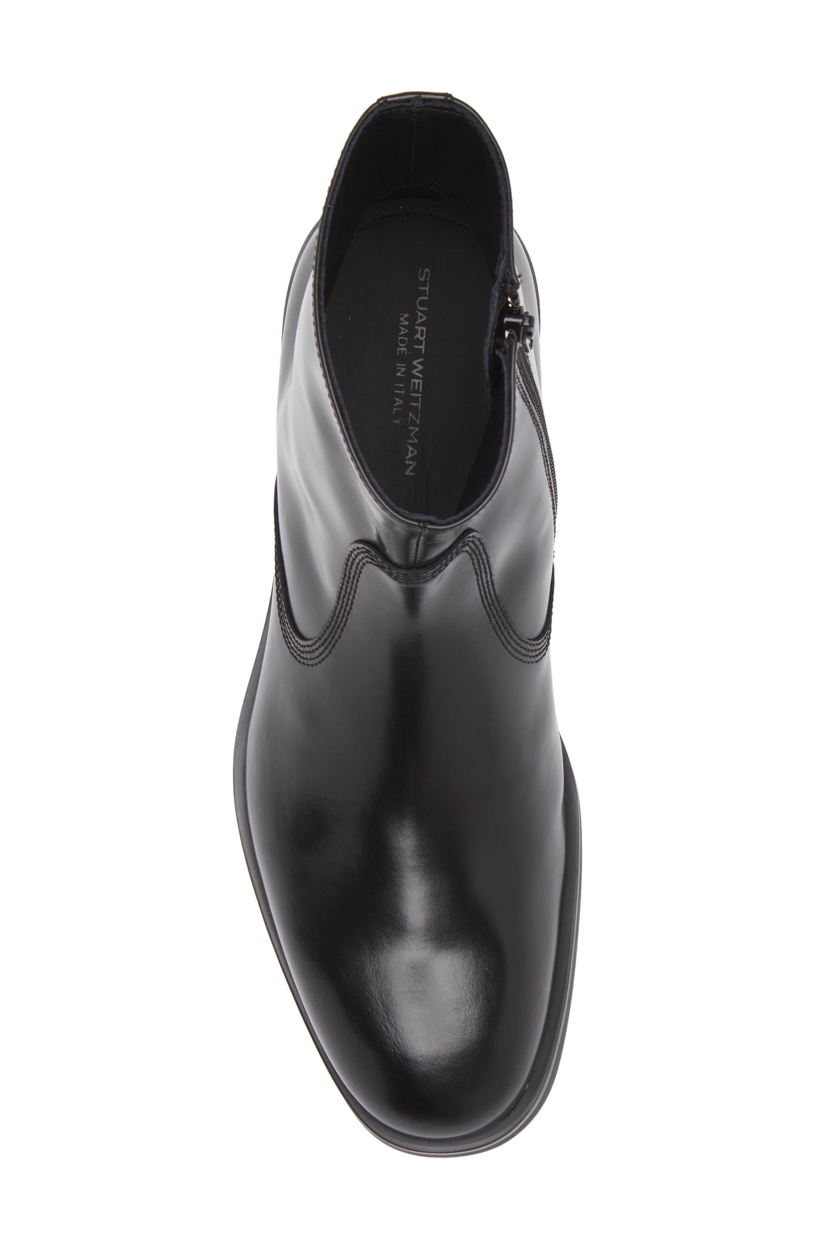 Stuart Weitzman Angel Ankle Boot, Alternate, color, Black