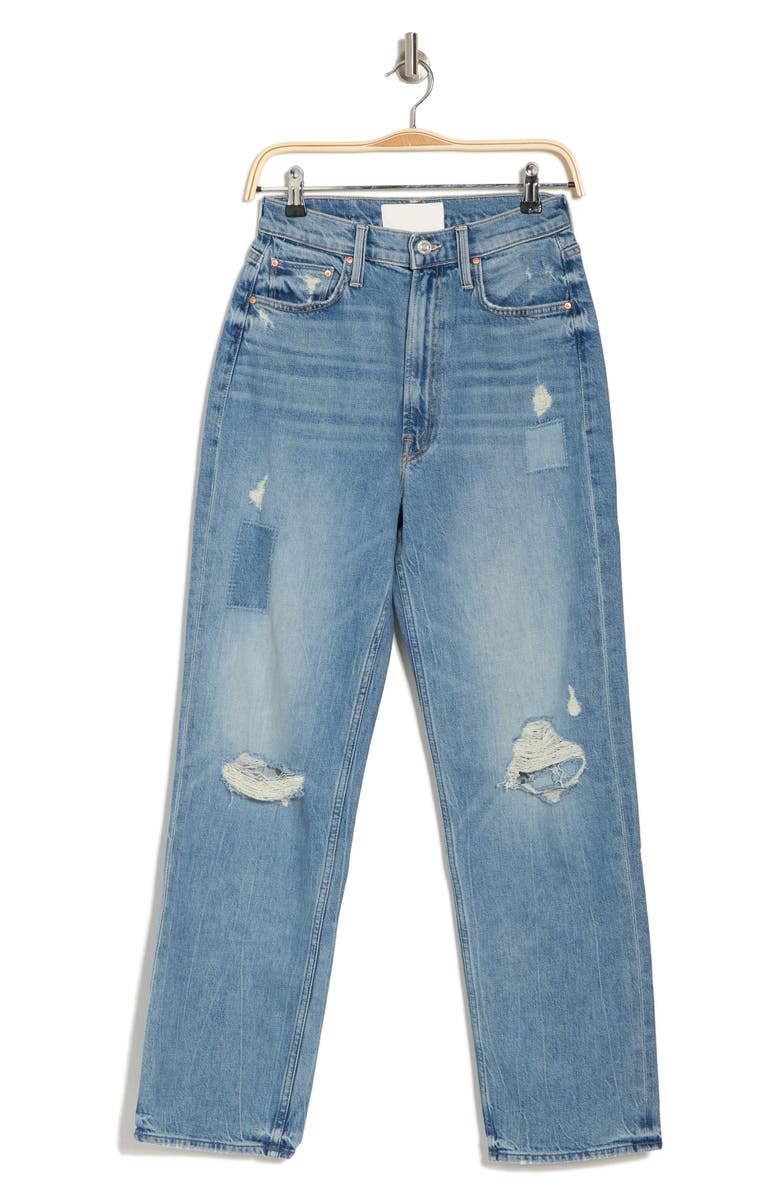 MOTHER High Waist Study Hover Straight Leg Jeans, Alternate, color,