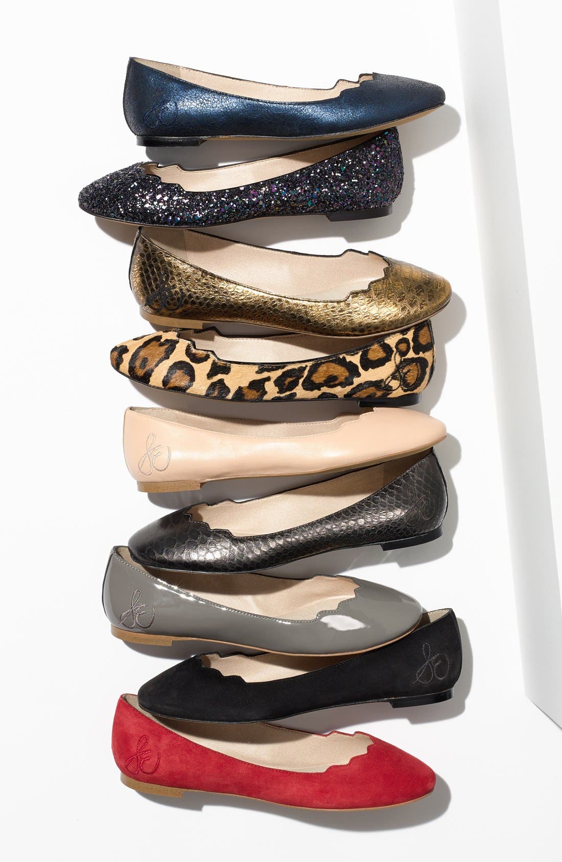 Sam Edelman 'Alaine' Scalloped Topline Flat, Alternate, color, 