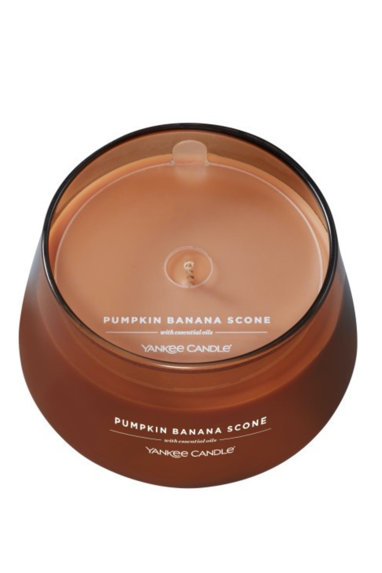 Pumpkin Banana Scone Studio Candle with Essential Oils, Set of 2, Alternate, color, Dark Orange