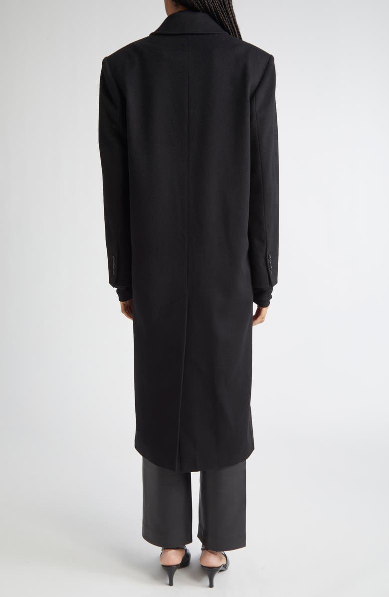 LOULOU DE SAISON Rosco Double Breasted Wool & Cashmere Coat, Alternate, color, Black
