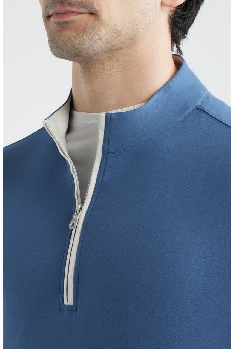 Solid Performance Quarter Zip Pullover, Alternate, color, INDIGO