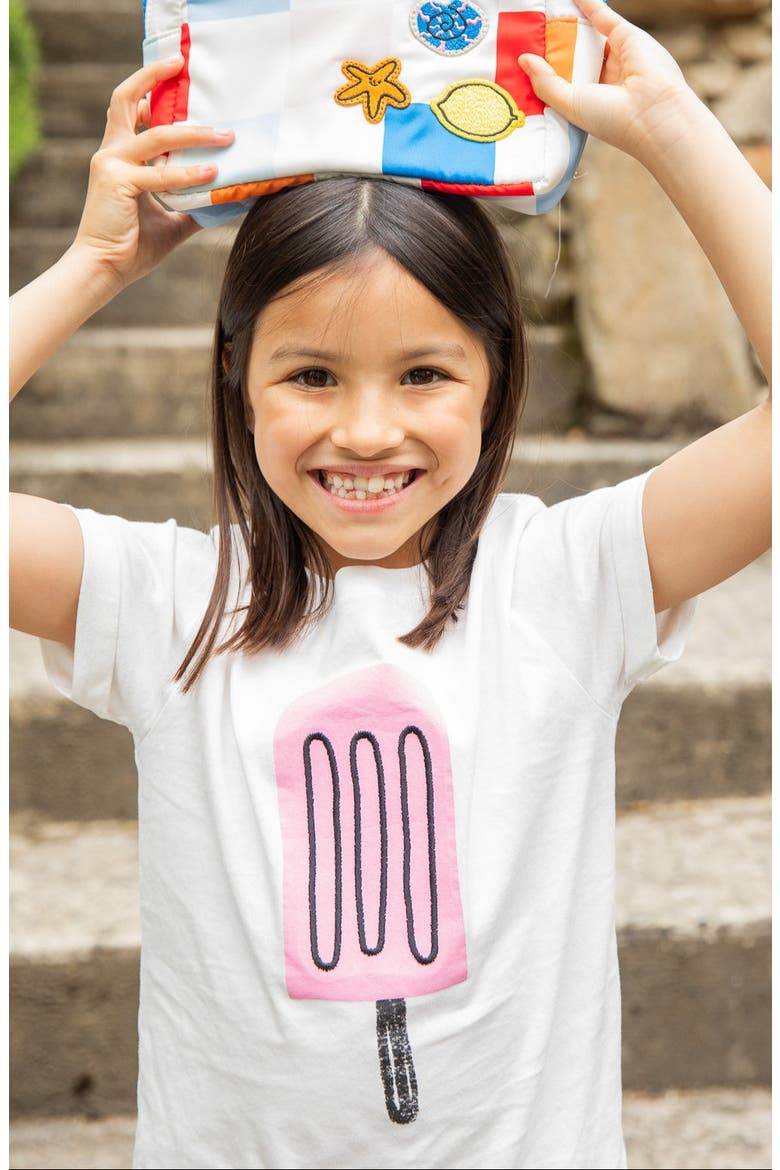 Kids' Ice Pop Graphic T-Shirt, Alternate, color, NATURAL/ PINK