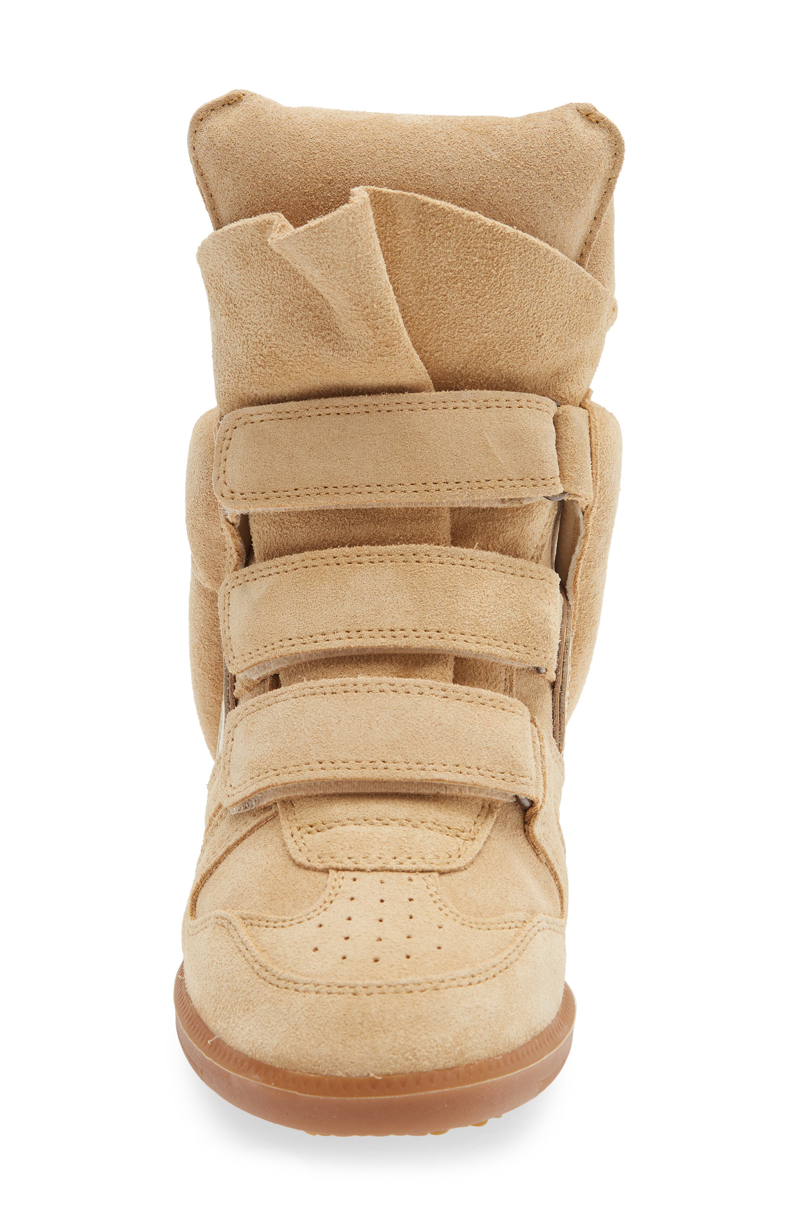 Isabel Marant Bekett Wedge High Top Sneaker, Alternate, color, Begw Beige/ Golden Yellow