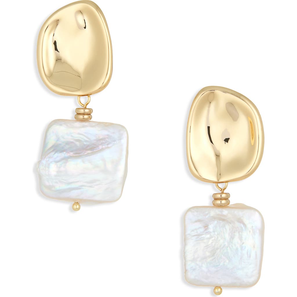 Panacea Faux Pearl Drop Earrings In White