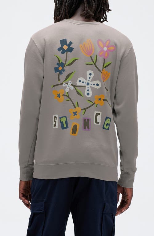 Stance Harvest Floral Graphic Sweatshirt In Cement