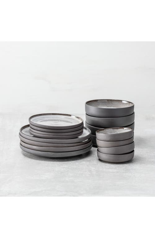 Fortessa Northern Lights 16-piece Dinnerware Place Setting In Gray
