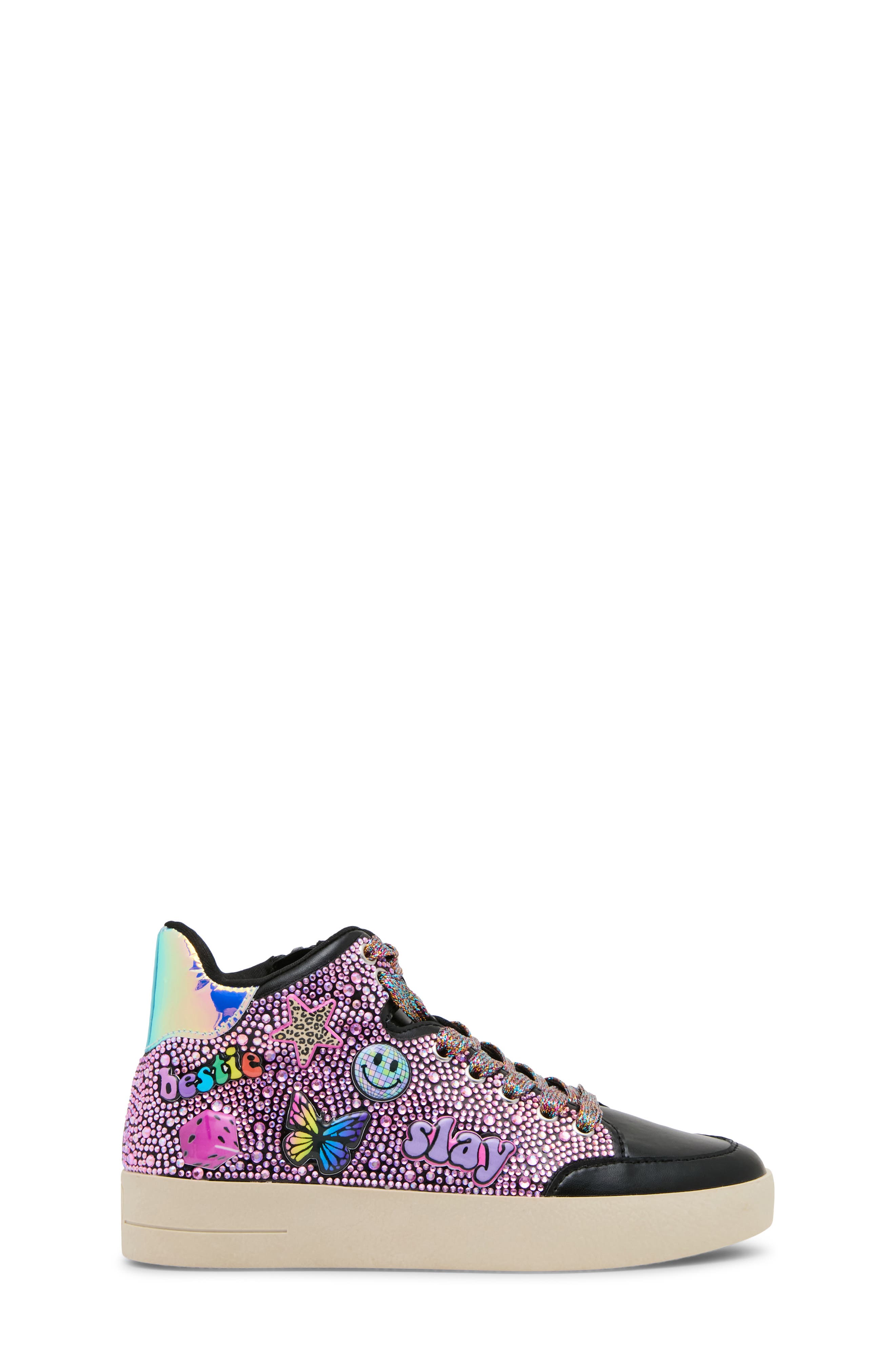 Kids' Jdelight High Top Sneaker, Alternate, color, BLACK MULTI
