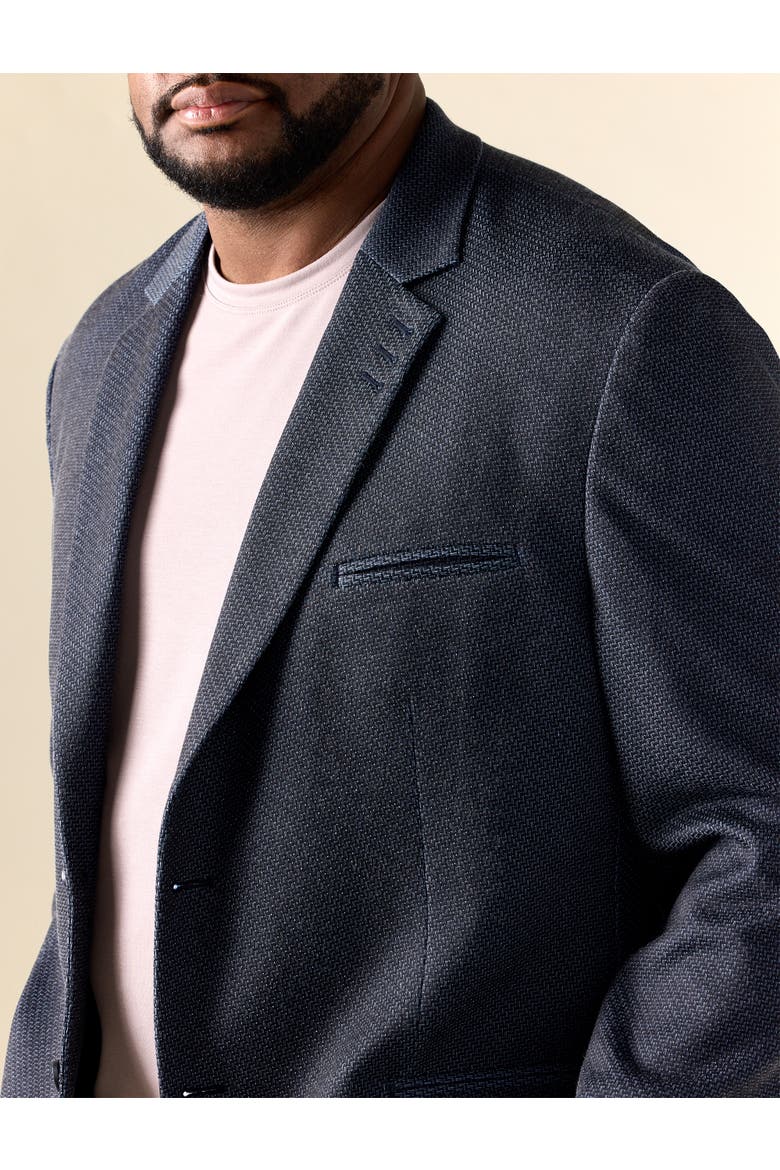 Big & Tall Step Knit Sport Coat, Alternate, color, BLACK