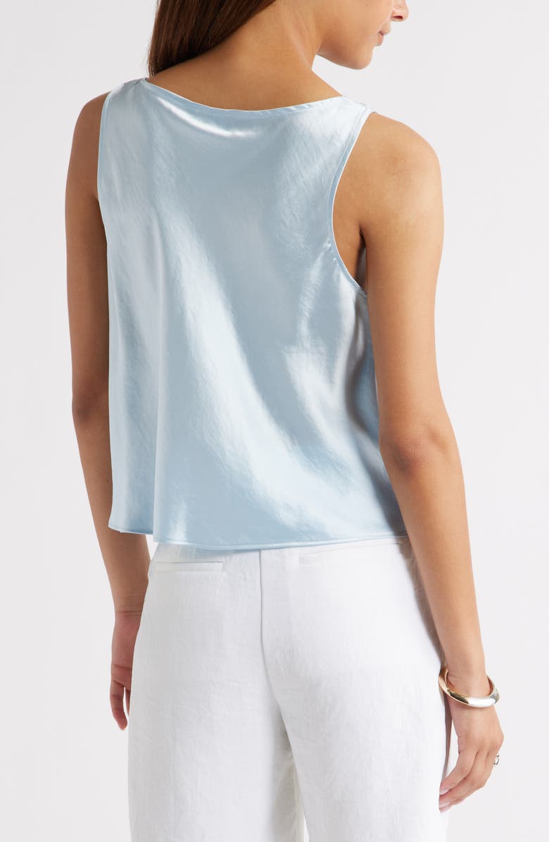 Open Edit Sleeveless Cowl Neck Satin Top, Alternate, color, Blue Delicate