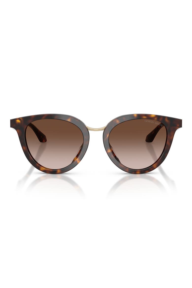 49mm Round Sunglasses, Main, color, HAVANA / BROWN GRADIENT
