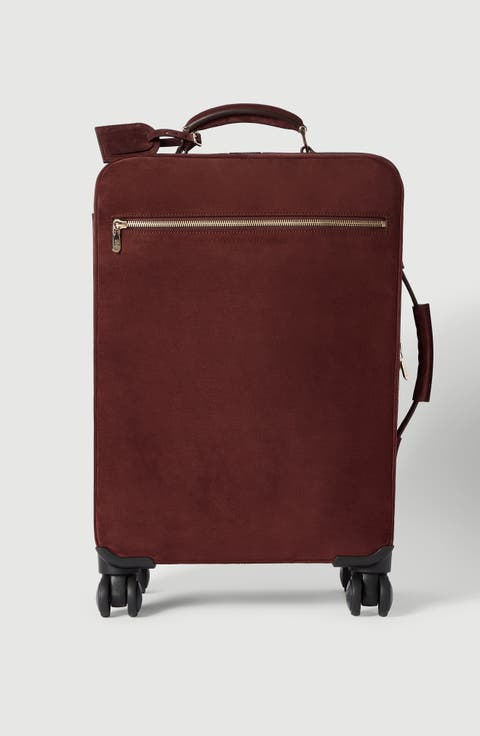 Suede suitcase