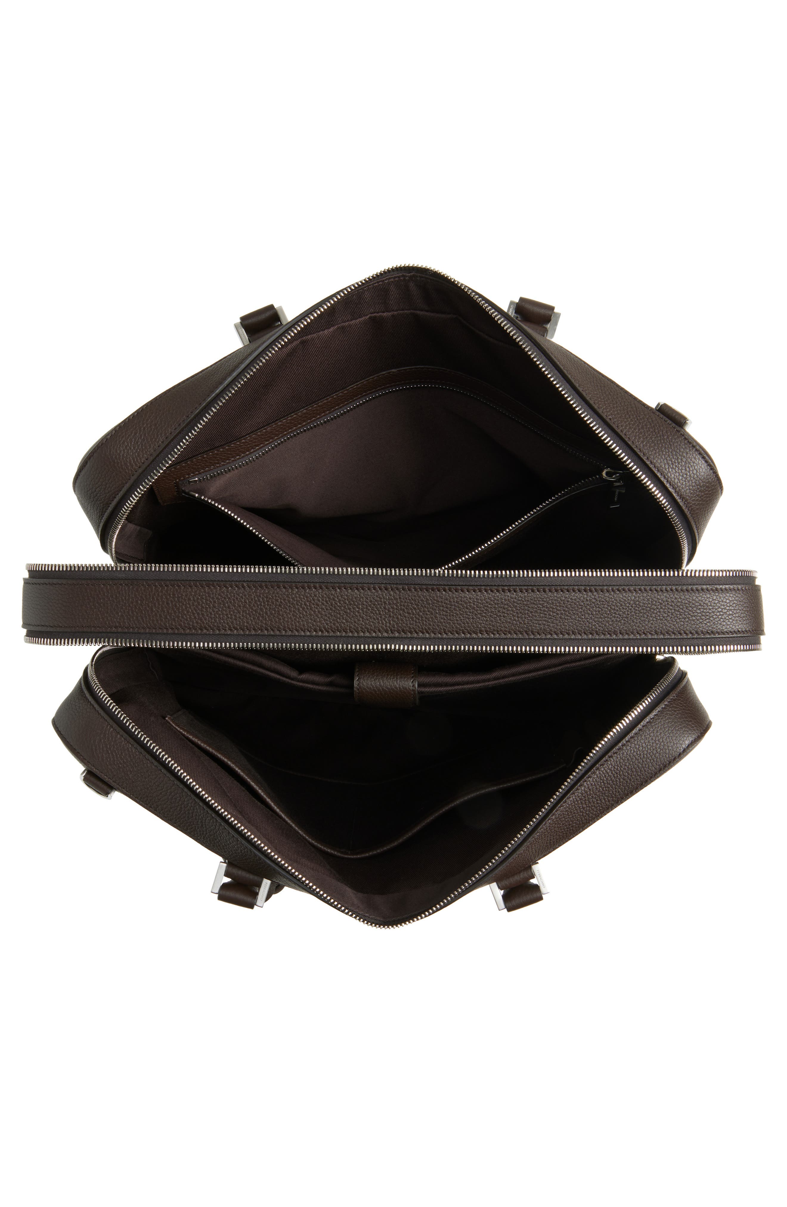 FERRAGAMO Star Leather Tote, Alternate, color, Testa Di M Testa Di Moro