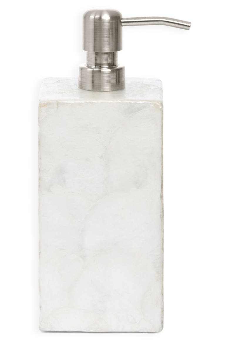 Andria Pearlized Extra Large Soap Dispenser, Main, color, PEARLIZED