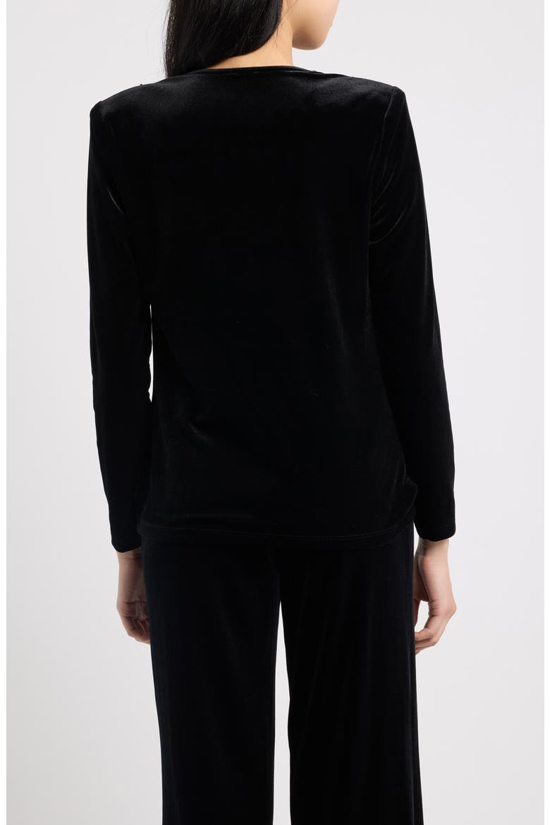 Cowl Neck Velvet Top, Alternate, color, ANNE BLACK